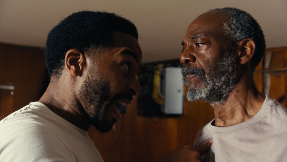 André Holland, (left) and John Earl Jelks appear in "Exhibiting Forgiveness." (Courtesy of Roadside Attractions) André Holland, (left) and John Earl Jelks appear in "Exhibiting Forgiveness." (Courtesy of Roadside Attractions)